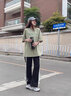 COZOK排扣褲男女半開扣夏季季潮流寬松運動九分闊腿直筒褲休閑褲子女 字母_紐扣褲[黑色] S _建議70~85斤斤 曬單實拍圖