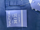 諾帝卡（NAUTICA）【商場同款】男裝25春夏新款棉氨商務(wù)休閑長褲男PC5120 藏青4NV 34 曬單實拍圖
