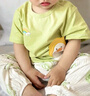 優(yōu)奇寶寶套裝夏裝薄款兒童短袖t恤防蚊褲嬰兒衣服男童夏季女童兩件套 開心小鴨+淺杏小熊防蚊褲 90 曬單實(shí)拍圖