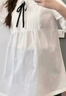 費(fèi)雪（Fisher-Price）美國費(fèi)雪孕婦裝春季2025新款中長款娃娃衫時尚潮媽長袖上衣春裝女 白色上衣 L【適合120-140斤】 曬單實拍圖