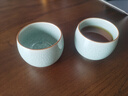 蘇氏陶瓷（SUSHI CERAMICS）汝窯冰花釉禪悟杯開片養(yǎng)金線個(gè)人杯主人杯功夫茶杯2個(gè)禮盒裝 曬單實(shí)拍圖