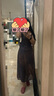 三彩獨(dú)醒2025夏季新款網(wǎng)紗吊帶裙暈染連衣裙收腰A字裙長裙F 紫色暈染 XL 170/92A 曬單實(shí)拍圖