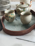 瓷牌茗茶具竹木茶托復(fù)古玻璃托盤(pán)家用茶點(diǎn)早餐盤(pán)中式小號(hào)茶道茶盤(pán) 透明如意《海棠花》玻璃托盤(pán)小號(hào) 曬單實(shí)拍圖