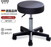 凱倫詩(shī)（CLORIS）德國(guó)吧臺(tái)椅旋轉(zhuǎn)升降椅吧臺(tái)凳子酒吧椅圓凳理發(fā)美容實(shí)驗(yàn)室滑輪轉(zhuǎn)椅 典雅黑 曬單實(shí)拍圖