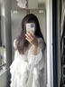 斐莉玥2025春夏新款法式溫柔風(fēng)白色吊帶連衣裙女夏設計感小眾 米白色[版] S 建議80-95斤 曬單實(shí)拍圖