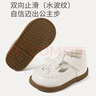 牧童小皮鞋女童2025春秋新款甜美蝴蝶結(jié)軟底嬰兒學(xué)步鞋女寶寶單鞋 云朵白/奶油米 17 鞋內(nèi)長12.8cm 曬單實拍圖