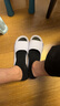 回力拖鞋男士厚底防滑浴室一字拖休閑外穿耐磨涼鞋SDJ-3A77 白黑42-43 曬單實(shí)拍圖