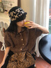 CACUSS漁夫帽女士秋冬季保暖帽子大頭圍針織帽百搭毛線帽顯臉小盆帽黑色 曬單實(shí)拍圖