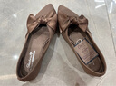 斯凱奇（Skechers）女鞋夏季蝴蝶淺口單鞋尖頭瑪麗珍鞋透氣舒適平底鞋158930 摩卡色/MOC 36.5 曬單實(shí)拍圖