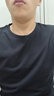 貓人背心男純棉寬松無袖上衣男士純色打底衫運(yùn)動健身坎肩 黑色 L  曬單實拍圖