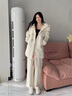 鴨鴨中長(zhǎng)款羽絨服女2025冬季新款時(shí)尚休閑潮流保暖連帽韓版小個(gè)子外套 藕粉色 M (建議110-130斤) 曬單實(shí)拍圖