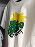 MO&Co.春夏刺繡字母彩繪草莓印花短袖純棉T恤圓領(lǐng)上衣摩安珂 日落白色-第2批 XS 155 曬單實拍圖