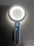 喆湘德國充電高倍30倍閱讀放大鏡led燈手持式老人看手機書(shū)擴大鏡學(xué)生戶(hù)外便攜式高清40倍電子IC主板 灰色37MM40倍電子IC新片維修 曬單實(shí)拍圖