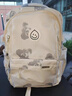 回力雙肩包女小學(xué)初高中生書(shū)包大容量輕便電腦包韓版小熊印花可愛(ài)背包 米色小熊印花款【送沖天鴨掛件】 曬單實(shí)拍圖