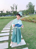 佐緋絡2052漢服幼兒園古風演出服女童古裝書童開筆禮三字經(jīng)男童國學服 嬉竹長衫+頭飾 男女 100 曬單實拍圖