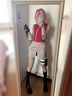 班貝智春野櫻cos服日系火影忍者疾風(fēng)傳cosplay動漫卡通角色扮演二次元 上衣短褲短裙套裝+手套+頭帶 M(95-105斤身高160CM左右) 曬單實拍圖