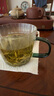 JOKO正品無鉛高硼硅耐熱玻璃杯 把手玻璃杯 喝茶杯 咖啡杯 簡約條紋 中號墨綠把手(簡裝)340ml1只 曬單實拍圖
