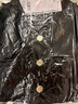 哥弟真的好（GIRDEAR）女裝挑洞鏤空短袖POLO領(lǐng)天絲針織T恤衫女A301275 黑 M (3碼) 曬單實(shí)拍圖