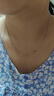 周六福S925銀項鏈女無吊墜O字鎖骨鏈生日禮物BY057445 45cm 曬單實拍圖