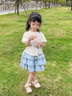 G.DUCKKIDS小黃鴨童裝女童套裝夏裝兒童寶寶衣服2025新款女孩夏季短袖蛋糕裙 圖片色套裝 130 (建議115-125cm 5.2-7周歲) 曬單實(shí)拍圖