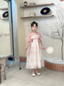 貝優(yōu)可古月家.半夏 漢服女童夏季薄款兒童古風母女仙氣裙女孩國風表演服 粉色 120 曬單實拍圖