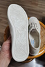 斯凱奇（Skechers）女平底鞋夏季季網(wǎng)面蕾絲透氣鞋子女士時尚低幫113821 乳白色/OFWT 38.5 曬單實拍圖
