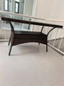 藤朝家具（Teng chao jia ju）戶外桌椅套裝庭院休閑室外陽臺小茶幾藤椅三五件套藤椅子桌椅組合 升級款：4椅+150CM黑絲編藤長桌 曬單實(shí)拍圖