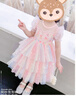 巴帝巴帝（Badibadi）女童夏天新款2025兒童艾莎七彩虹公主連衣裙女孩洋氣蓬蓬裙表演裙 粉色 (冠魔法棒) 130 建議身120左右 曬單實拍圖