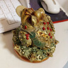 福格達(dá)（FUGEDA）八方來財(cái)全銅金蟾擺件喬遷新居禮品店鋪開業(yè)禮物客廳收銀臺(tái)裝飾 聚寶金蟾-小號(hào)【高檔禮盒】 曬單實(shí)拍圖