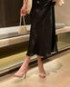 邦帛世一字拖透明高跟涼鞋女夏季2025新款外穿細(xì)跟水鉆后空高跟鞋配裙子 尖頭細(xì)鉆透明高跟 【銀色】7cm 38 曬單實拍圖