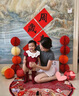 G.DUCKKIDS小黃鴨嬰兒包屁衣春秋長(zhǎng)袖新生兒連體衣女寶寶公主滿月周歲哈衣 酒紅色夏款 加襪子 66cm 尺碼建議0-3個(gè)月8-12斤 曬單實(shí)拍圖