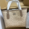蔻馳（COACH）【品牌直供】女士CITY 23小號單肩包托特包PVC配皮 七夕禮物 曬單實拍圖