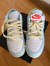 耐克（NIKE）Jordan官方喬丹大童AJ1板鞋夏季新款男女童運(yùn)動鞋低幫 HJ5971 400冰川藍(lán)/海玻璃色/山峰白 37.5 曬單實(shí)拍圖