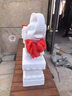 鎏銘石雕大象一對(duì)漢白玉小象青石仿古晚霞紅風(fēng)水庭院酒店門口擺件 A款漢白玉高50厘米一對(duì) 曬單實(shí)拍圖