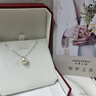 天使之淚akoya海水珍珠項鏈18K金吊墜單顆簡(jiǎn)約百搭戴妃款新年生日禮物送禮 18K金白扣頭銀鏈9-9.5mm 曬單實(shí)拍圖