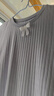 闊色（kuose）藍(lán)色針織T恤拼接蕾絲花邊下擺女2025夏季新款杏色蝴蝶結(jié)上衣 淺藍(lán)色 L 曬單實(shí)拍圖