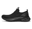 斯凱奇（Skechers）七夕禮物送男友一腳蹬健步鞋舒適休閑透氣運(yùn)動(dòng)鞋厚底緩震跑步鞋 全黑色/BBK 42 曬單實(shí)拍圖