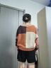 ONLY秋冬時(shí)尚撞色落肩寬松長(zhǎng)袖V領(lǐng)針織衫女|123313015 F12 夏威夷日落 S 160/80A 曬單實(shí)拍圖