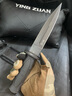 俄羅斯基茲利亞爾現役連長(cháng)軍士戶(hù)外戰術(shù)直刀高硬度AUS8鋼刀生存刀 俄羅斯基茲利亞爾連長(cháng)【雙刃黑】 30.5cm-小于60°【贈戰術(shù)牛皮K鞘】 曬單實(shí)拍圖