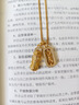 茹馨（RU XiN）金店款銅鍍沙金項鏈貔貅金剛杵鑲鉆吊墜送女友 韋雪同款貔貅金剛杵吊墜+肖邦鏈 曬單實拍圖