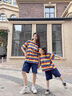 G.DUCKKIDS小黃鴨童裝親子裝三四口全家裝套裝夏季兒童夏裝寶寶時尚polo衣服  小怪獸polo衫 165 S 曬單實拍圖