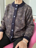 恒源祥老年人秋冬裝女毛衣奶奶媽媽60-70歲毛衫開(kāi)衫老人衣服裝80外套 紅色 L 曬單實(shí)拍圖
