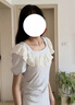 妙奕嘉法式連衣裙女夏季新款裙子女士輕奢高級感女裙小個(gè)子顯瘦遮肚子 法式溫柔花邊拼接連衣裙【灰色】 M 【建議90-105斤】 曬單實(shí)拍圖