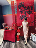 蝸佳購會議桌布金絲絨桌布紅色絨布料開工大吉結婚展會活動長方形條桌臺 酒紅色金絲絨桌布1.6*1.6m1張 曬單實拍圖