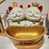 赟婭招財貓鑰匙收納玄關(guān)裝飾品擺件入戶門口鞋柜客廳家居喬遷新居禮品 【平安喜樂擺盤】招財貓五件套B 曬單實拍圖