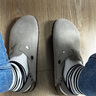 BIRKENSTOCK勃肯德國進口新品男女款牛皮絨面革Tokio包頭系踝拖鞋 沙色窄版1028323 37 曬單實拍圖