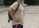 海瀾之家（HLA）短袖T恤男冰感科技棉涼感短袖男 卡其鑲拼CW 180/96A(XL)  推薦76-82kg 曬單實(shí)拍圖