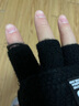 笙格兒 手套男士冬季韓版時(shí)尚學(xué)生半指五指翻蓋加厚針織毛線(xiàn)手套保暖騎行防寒秋冬天 黑色 均碼 曬單實(shí)拍圖