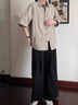 安初夏日系復(fù)古工裝短袖襯衫男女夏季慵懶風(fēng)寬松學(xué)生廓形襯衣男裝套裝潮 【單件裝】卡其色襯衫 XL 【關(guān)注店鋪優(yōu)先發(fā)貨】 建議120-140斤 曬單實(shí)拍圖