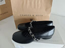 CHARLES&KEITH平底圓頭鏈條絆帶瑪麗珍鞋生日禮物CK1-70580258 Black黑色 37 (235mm) 曬單實(shí)拍圖